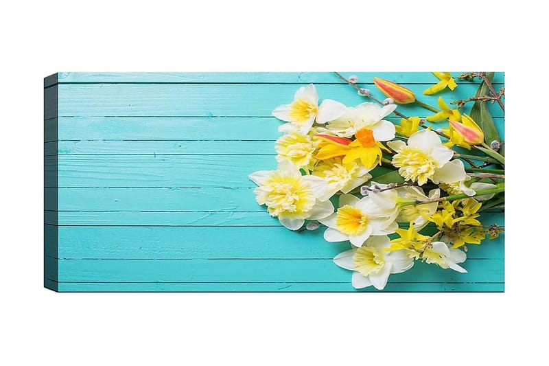 Canvasbillede YTY Floral & Botanical Flerfarvet - 120x50 cm - Boligtilbehør - Billeder & kunst - Billeder på lærred