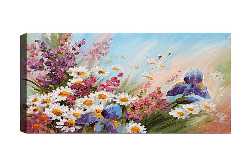 Canvasbillede YTY Floral & Botanical Flerfarvet - 120x50 cm - Boligtilbehør - Billeder & kunst - Billeder på lærred