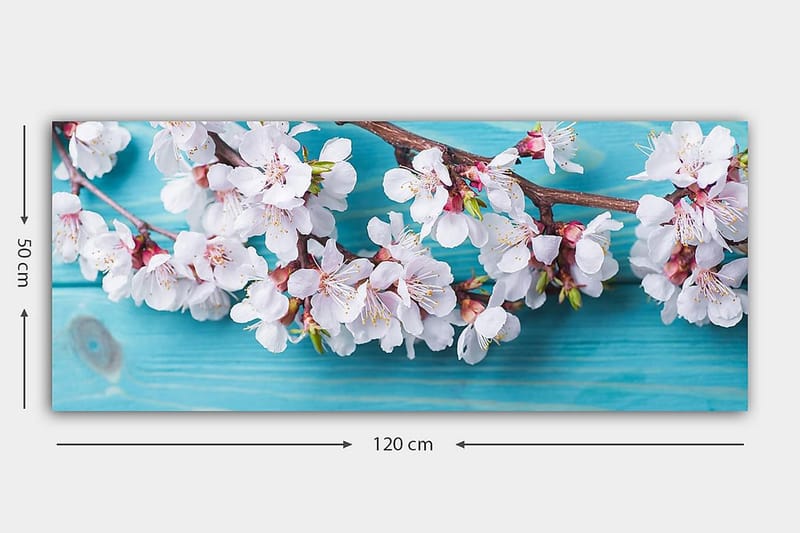 Canvasbillede YTY Floral & Botanical Flerfarvet - 120x50 cm - Boligtilbehør - Billeder & kunst - Billeder på lærred