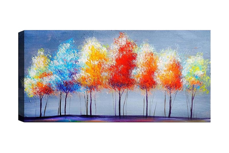 Canvasbillede YTY Floral & Botanical Flerfarvet - 120x50 cm - Boligtilbehør - Billeder & kunst - Billeder på lærred