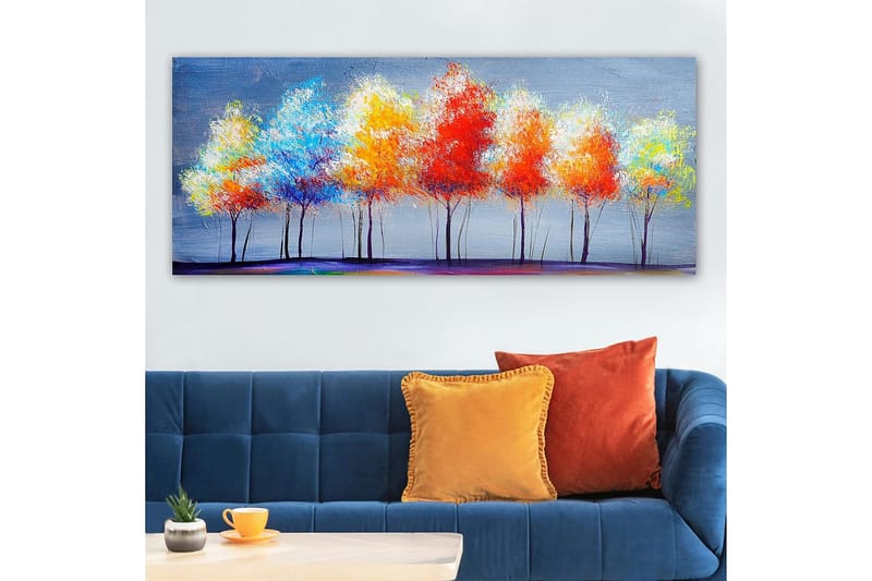 Canvasbillede YTY Floral & Botanical Flerfarvet - 120x50 cm - Boligtilbehør - Billeder & kunst - Billeder på lærred
