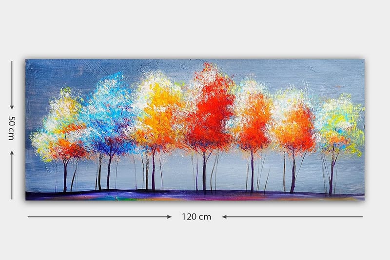 Canvasbillede YTY Floral & Botanical Flerfarvet - 120x50 cm - Boligtilbehør - Billeder & kunst - Billeder på lærred