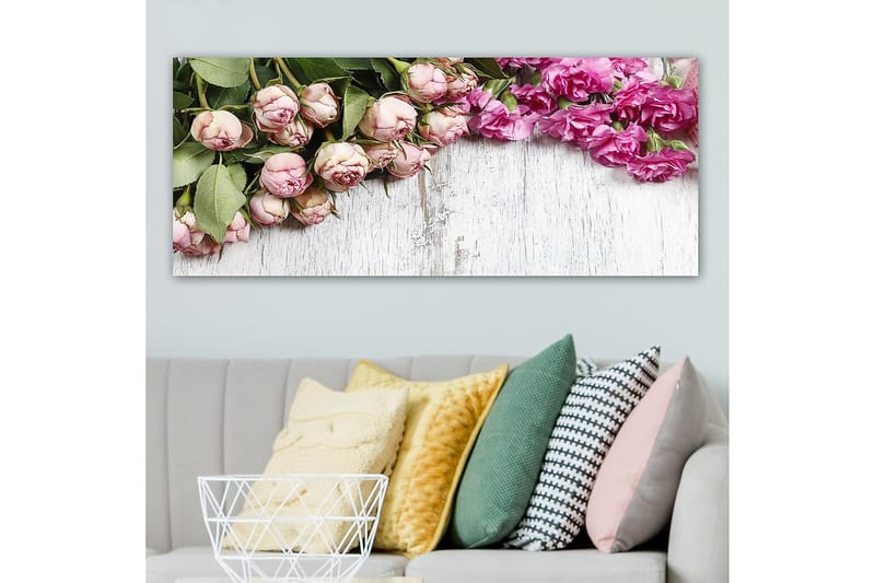 Canvasbillede YTY Floral & Botanical Flerfarvet - 120x50 cm - Boligtilbehør - Billeder & kunst - Billeder på lærred