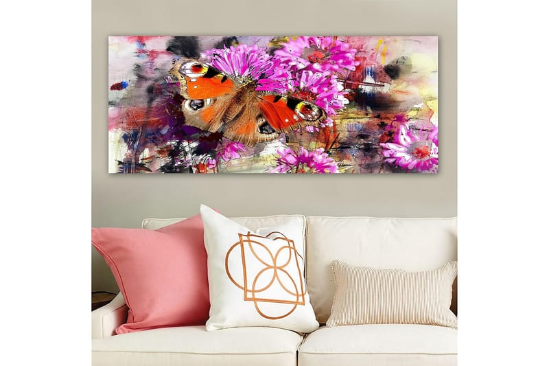 Canvasbillede YTY Floral & Botanical Flerfarvet - 120x50 cm - Boligtilbehør - Billeder & kunst - Billeder på lærred