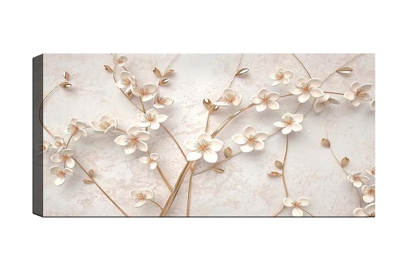 Canvasbillede YTY Floral & Botanical Flerfarvet - 120x50 cm - Boligtilbehør - Billeder & kunst - Billeder på lærred