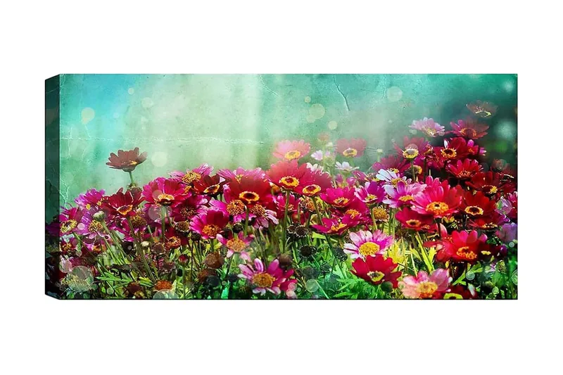 Canvasbillede YTY Floral & Botanical Flerfarvet, 120x50 cm