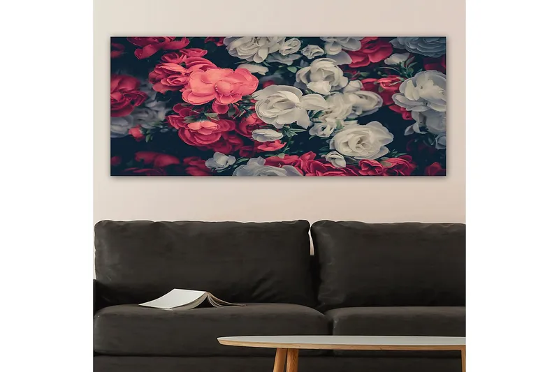 Canvasbillede YTY Floral & Botanical Flerfarvet - 120x50 cm - Boligtilbehør - Billeder & kunst - Billeder på lærred