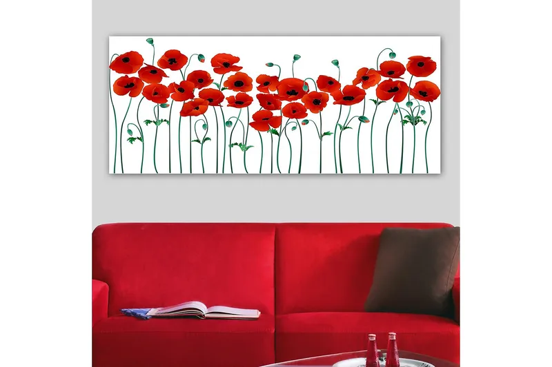 Canvasbillede YTY Floral & Botanical Flerfarvet - 120x50 cm - Boligtilbehør - Billeder & kunst - Billeder på lærred