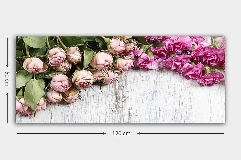 Canvasbillede YTY Floral & Botanical Flerfarvet - 120x50 cm - Boligtilbehør - Billeder & kunst - Billeder på lærred