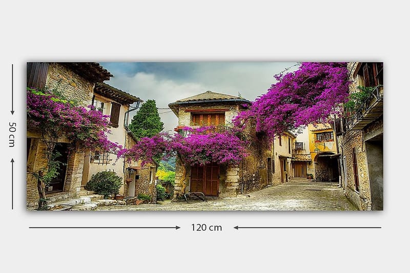 Canvasbillede YTY Floral & Botanical Flerfarvet - 120x50 cm - Boligtilbehør - Billeder & kunst - Billeder på lærred