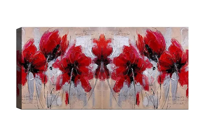 Canvasbillede YTY Floral & Botanical Flerfarvet, 120x50 cm