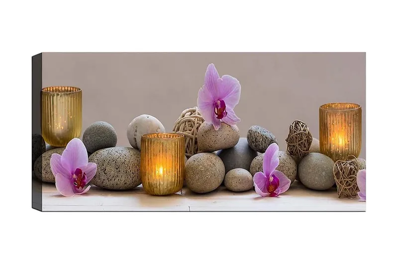 Canvasbillede YTY Floral & Botanical Flerfarvet, 120x50 cm