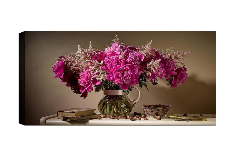 Canvasbillede YTY Floral & Botanical Flerfarvet, 120x50 cm