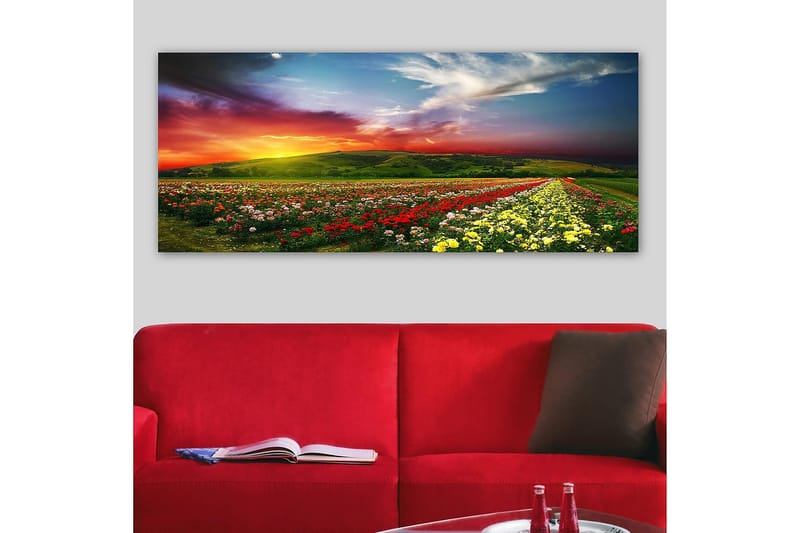 Canvasbillede YTY Floral & Botanical Flerfarvet - 120x50 cm - Boligtilbehør - Billeder & kunst - Billeder på lærred