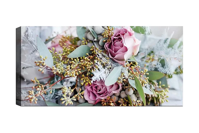 Canvasbillede YTY Floral & Botanical Flerfarvet, 120x50 cm