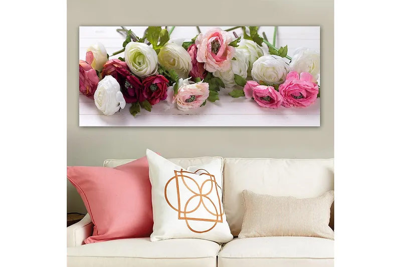 Canvasbillede YTY Floral & Botanical Flerfarvet - 120x50 cm - Boligtilbehør - Billeder & kunst - Billeder på lærred