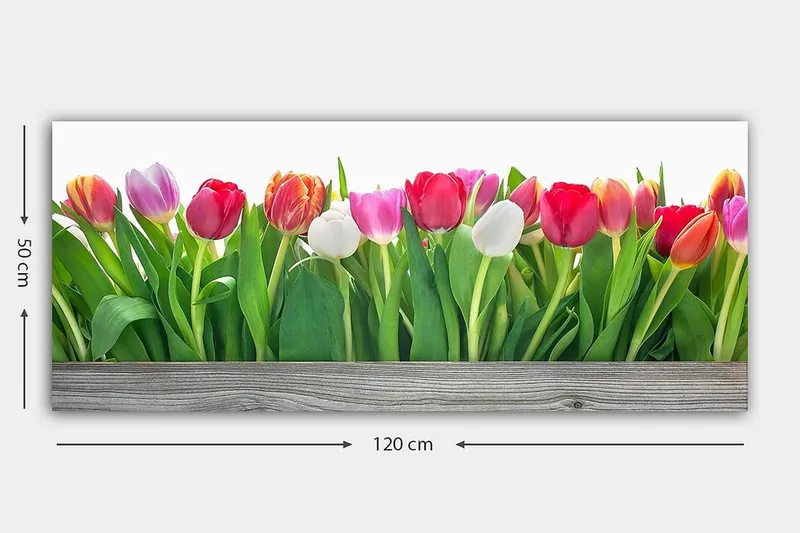 Canvasbillede YTY Floral & Botanical Flerfarvet - 120x50 cm - Boligtilbehør - Billeder & kunst - Billeder på lærred