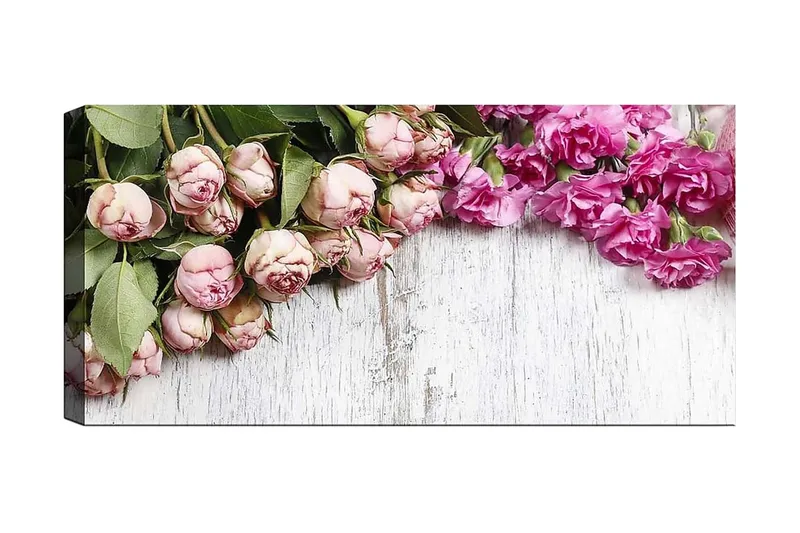 Canvasbillede YTY Floral & Botanical Flerfarvet, 120x50 cm
