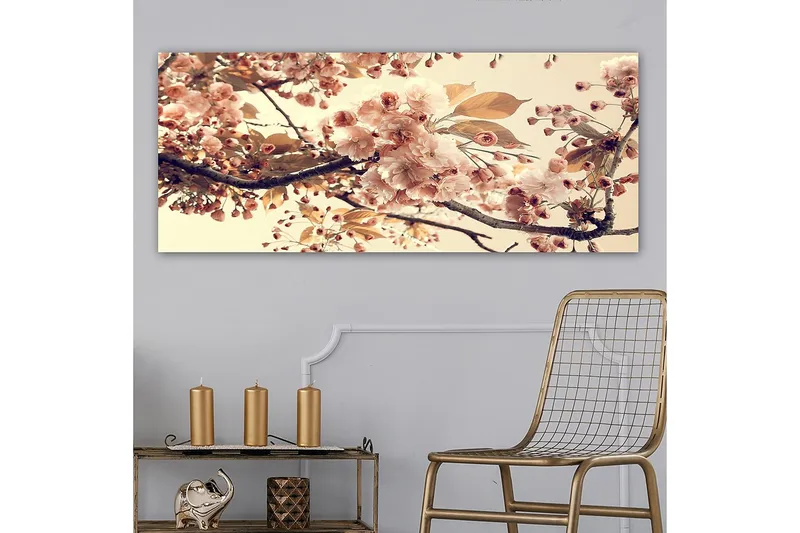 Canvasbillede YTY Floral & Botanical Flerfarvet - 120x50 cm - Boligtilbehør - Billeder & kunst - Billeder på lærred