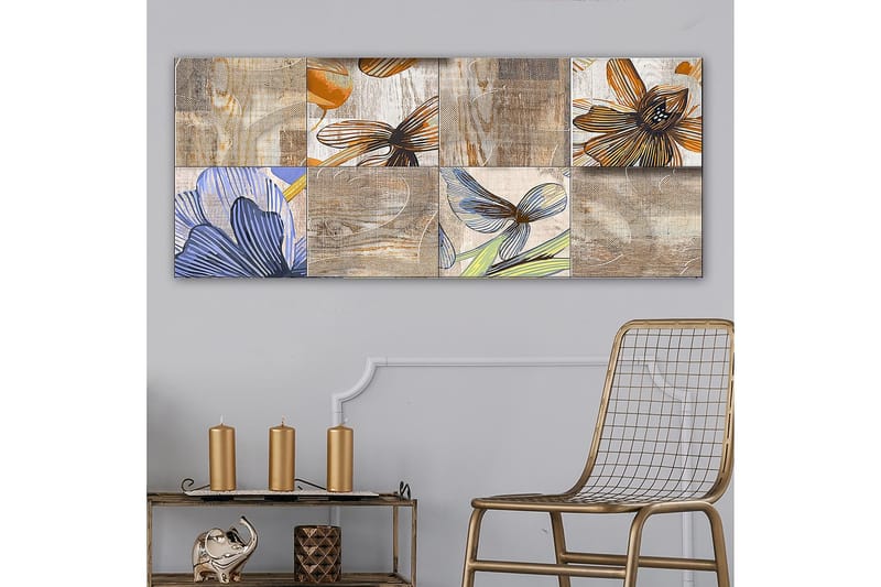 Canvasbillede YTY Floral & Botanical Flerfarvet - 120x50 cm - Boligtilbehør - Billeder & kunst - Billeder på lærred