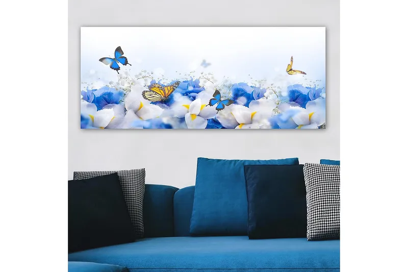 Canvasbillede YTY Floral & Botanical Flerfarvet - 120x50 cm - Boligtilbehør - Billeder & kunst - Billeder på lærred