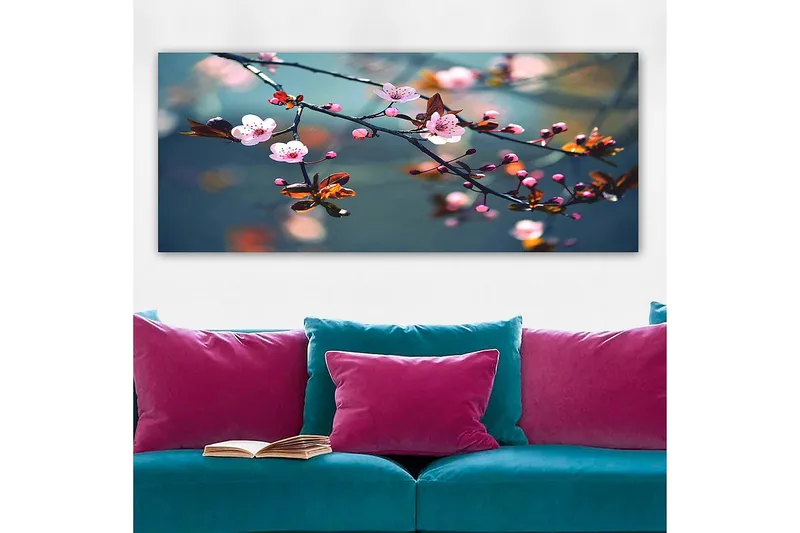 Canvasbillede YTY Floral & Botanical Flerfarvet - 120x50 cm - Boligtilbehør - Billeder & kunst - Billeder på lærred