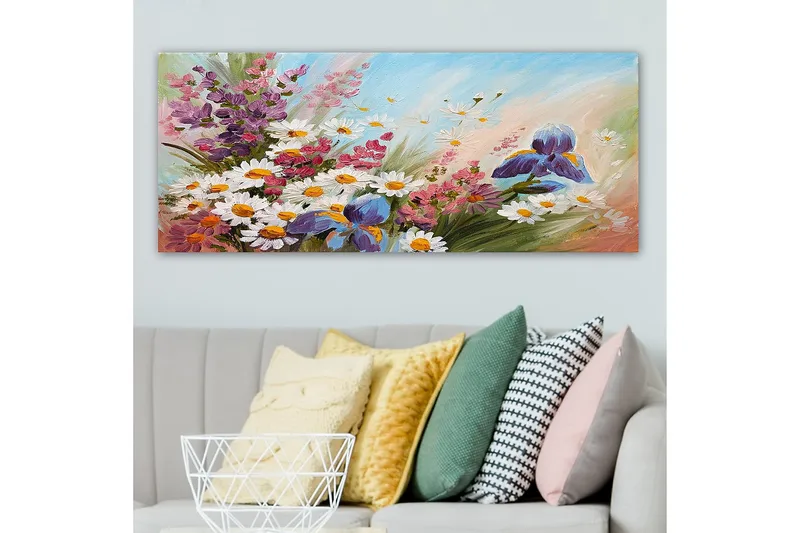 Canvasbillede YTY Floral & Botanical Flerfarvet - 120x50 cm - Boligtilbehør - Billeder & kunst - Billeder på lærred