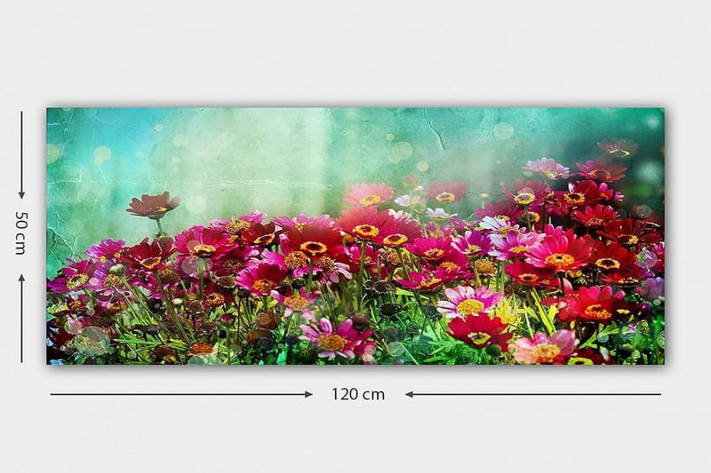 Canvasbillede YTY Floral & Botanical Flerfarvet - 120x50 cm - Boligtilbehør - Billeder & kunst - Billeder på lærred