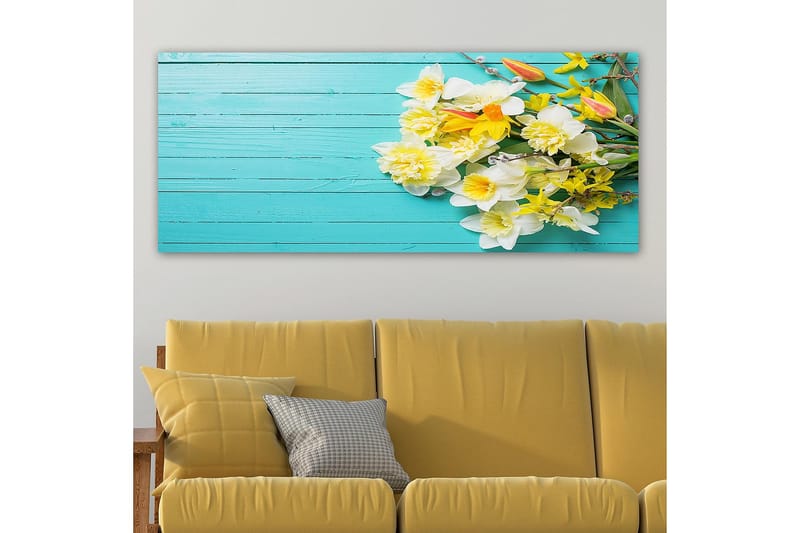 Canvasbillede YTY Floral & Botanical Flerfarvet - 120x50 cm - Boligtilbehør - Billeder & kunst - Billeder på lærred