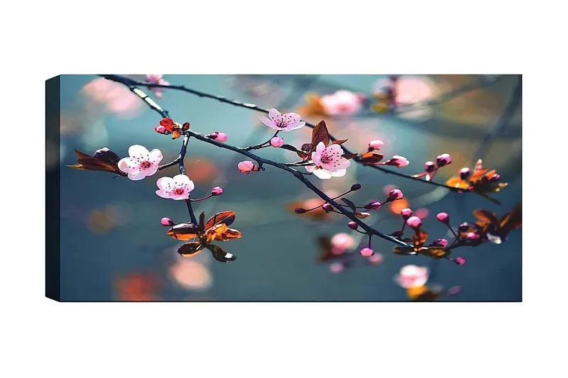 Canvasbillede YTY Floral & Botanical Flerfarvet, 120x50 cm