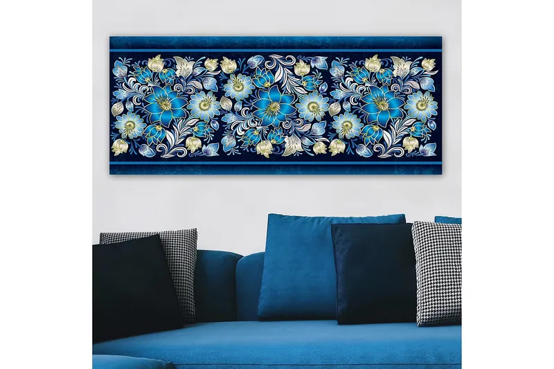 Canvasbillede YTY Floral & Botanical Flerfarvet - 120x50 cm - Boligtilbehør - Billeder & kunst - Billeder på lærred