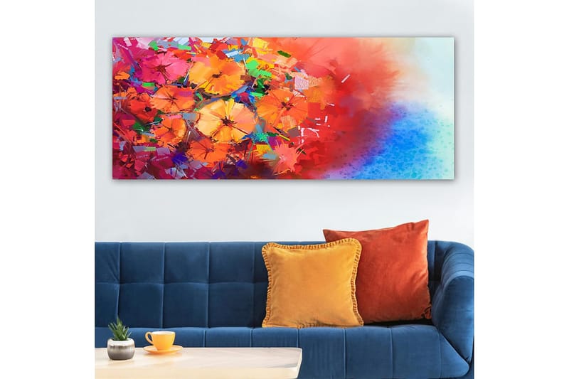 Canvasbillede YTY Floral & Botanical Flerfarvet - 120x50 cm - Boligtilbehør - Billeder & kunst - Billeder på lærred