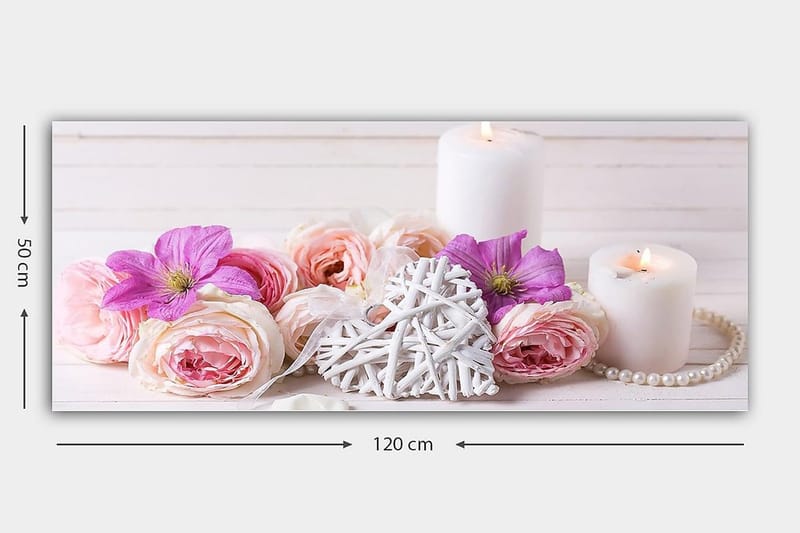 Canvasbillede YTY Floral & Botanical Flerfarvet - 120x50 cm - Boligtilbehør - Billeder & kunst - Billeder på lærred