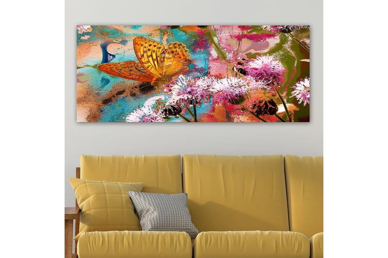Canvasbillede YTY Floral & Botanical Flerfarvet - 120x50 cm - Boligtilbehør - Billeder & kunst - Billeder på lærred