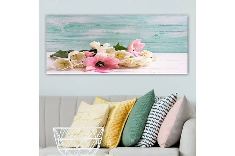 Canvasbillede YTY Floral & Botanical Flerfarvet - 120x50 cm - Boligtilbehør - Billeder & kunst - Billeder på lærred
