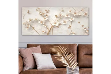 Canvasbillede YTY Floral & Botanical Flerfarvet - 120x50 cm - Boligtilbehør - Billeder & kunst - Billeder på lærred