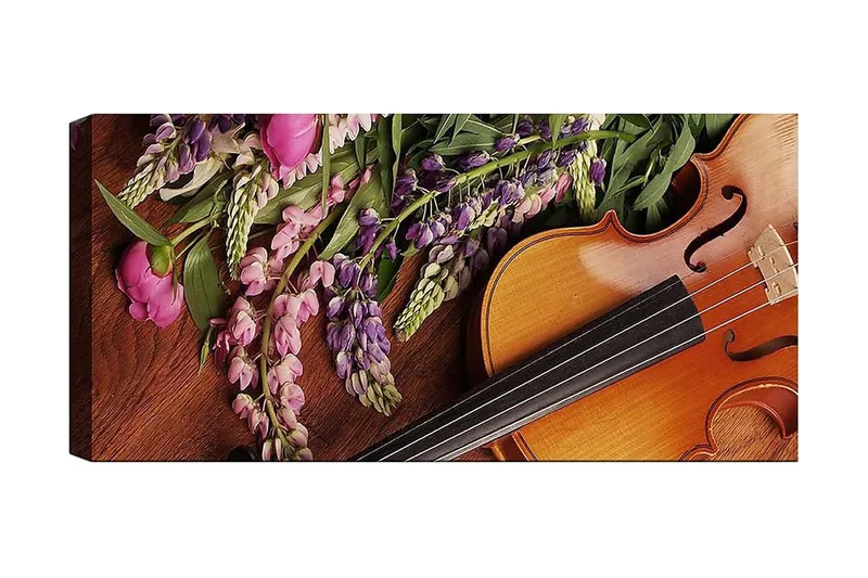 Canvasbillede YTY Floral & Botanical Flerfarvet, 120x50 cm