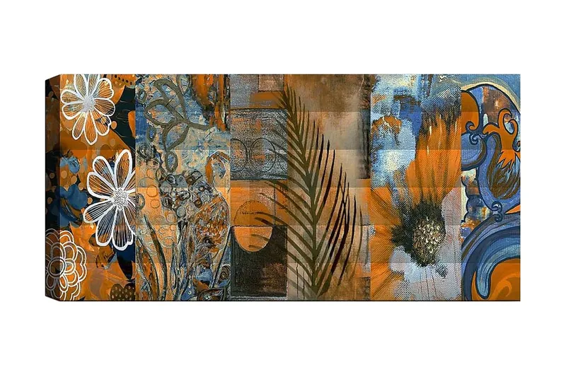 Canvasbillede YTY Floral & Botanical Flerfarvet, 120x50 cm