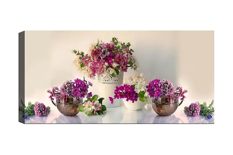 Canvasbillede YTY Floral & Botanical Flerfarvet, 120x50 cm