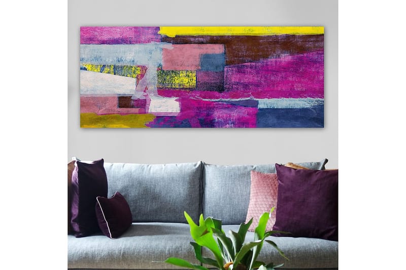 Canvasbillede YTY Floral & Botanical Flerfarvet - 120x50 cm - Boligtilbehør - Billeder & kunst - Billeder på lærred