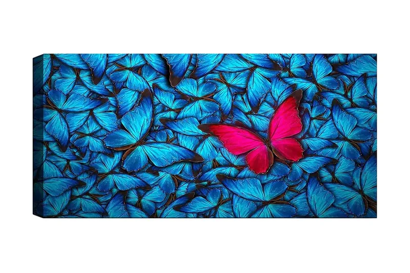 Canvasbillede YTY Floral & Botanical Flerfarvet, 120x50 cm