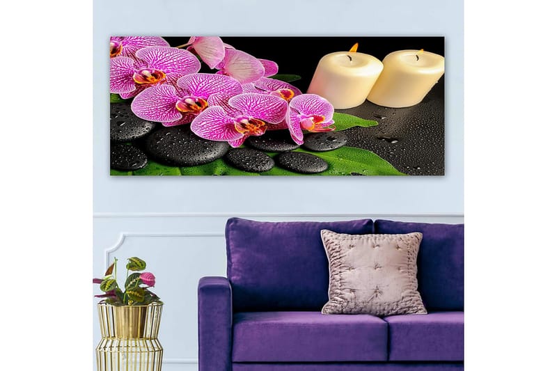 Canvasbillede YTY Floral & Botanical Flerfarvet - 120x50 cm - Boligtilbehør - Billeder & kunst - Billeder på lærred