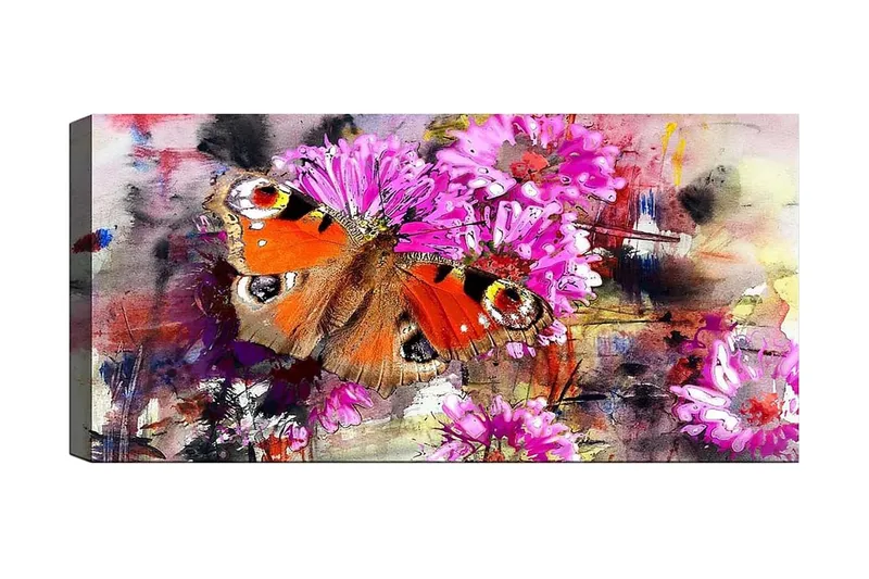 Canvasbillede YTY Floral & Botanical Flerfarvet, 120x50 cm
