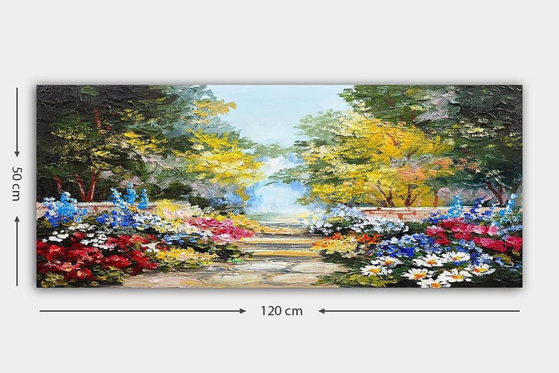 Canvasbillede YTY Floral & Botanical Flerfarvet - 120x50 cm - Boligtilbehør - Billeder & kunst - Billeder på lærred