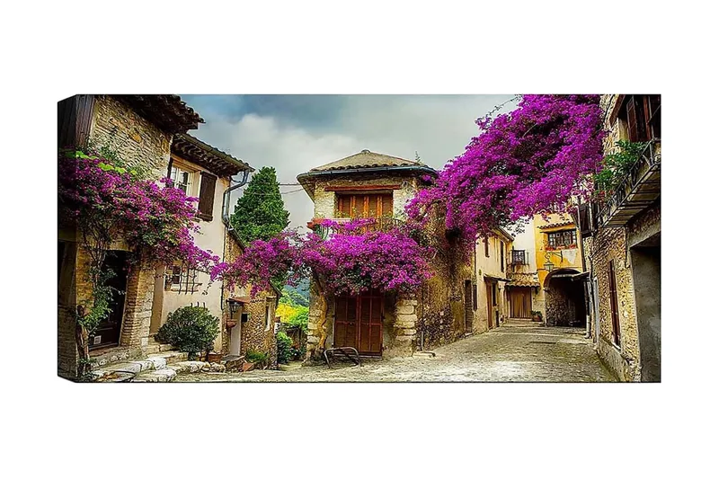 Canvasbillede YTY Floral & Botanical Flerfarvet, 120x50 cm