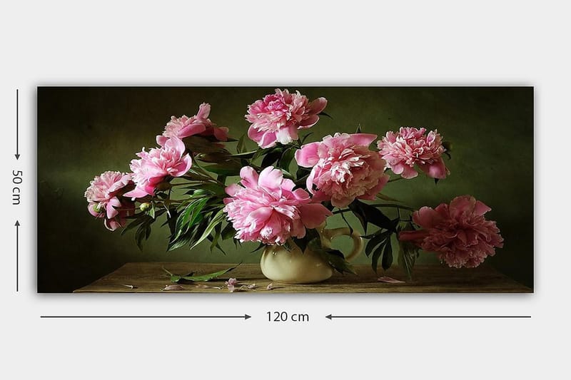 Canvasbillede YTY Floral & Botanical Flerfarvet - 120x50 cm - Boligtilbehør - Billeder & kunst - Billeder på lærred