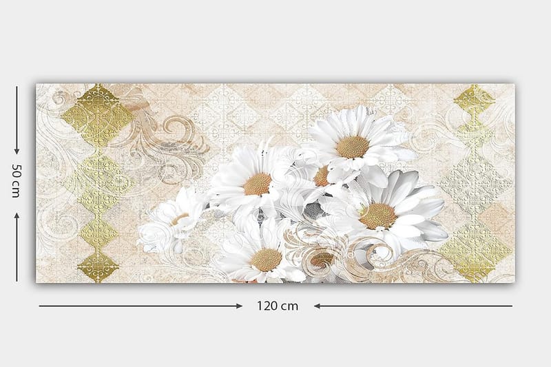 Canvasbillede YTY Floral & Botanical Flerfarvet - 120x50 cm - Boligtilbehør - Billeder & kunst - Billeder på lærred