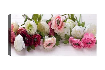 Canvasbillede YTY Floral & Botanical Flerfarvet - 120x50 cm - Boligtilbehør - Billeder & kunst - Billeder på lærred