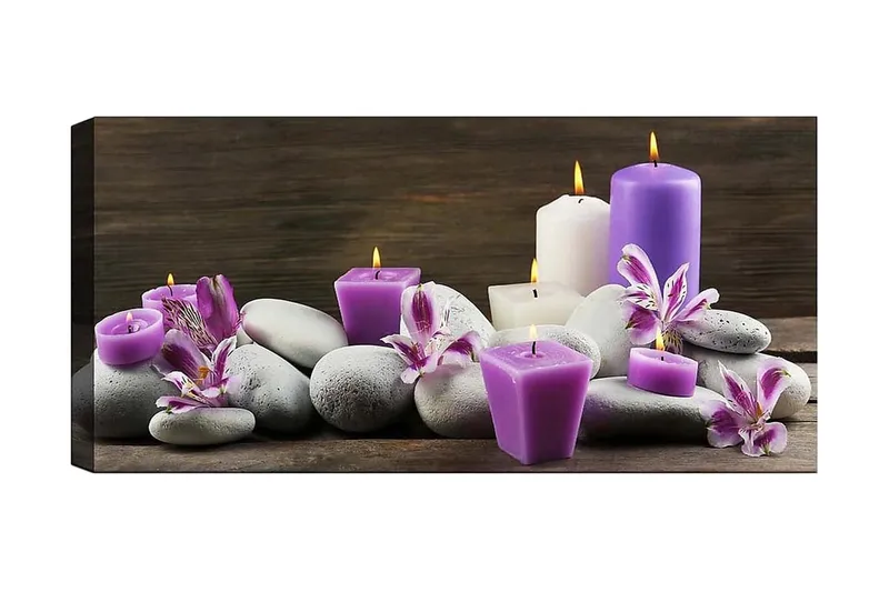 Canvasbillede YTY Floral & Botanical Flerfarvet, 120x50 cm