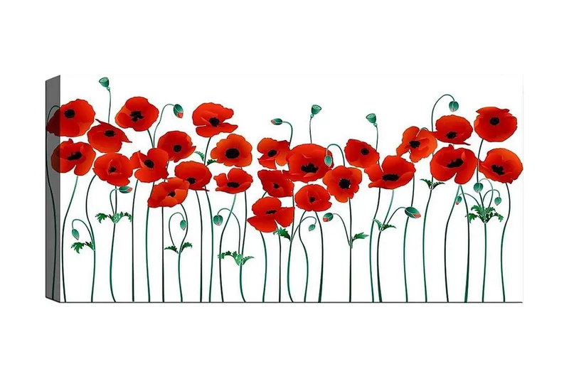 Canvasbillede YTY Floral & Botanical Flerfarvet, 120x50 cm